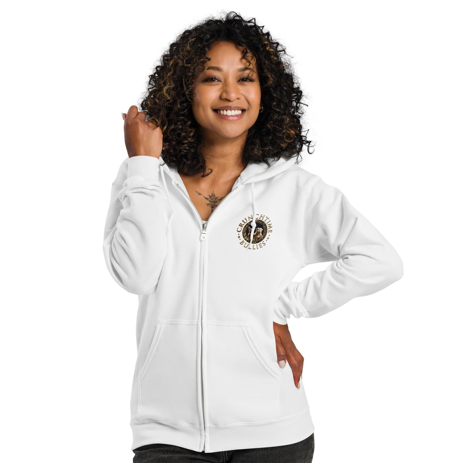Unisex Heavy Blend Zip Hoodie - White